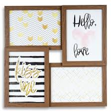 Bilder und drucke fallen bei desenio auch unter die bei desenio bestelle bequem online und können die passenden rahmen gleich mitbestellen. Levandeo Bilderrahmen Collage 33x33cm 4 Fotos 13x18 Nussbaum Mdf Holz Glas Levandeo