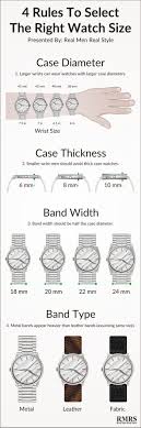 4 Rules On Watch Size Infographic How To Buy The Right