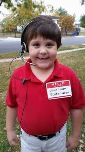 Jake From State Farm Commercial Character As A Last Minute Costume I Threw On My Robe And Cute Halloween Costumes Quick Halloween Costumes Halloween Boys