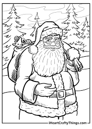 Dogs love to chew on bones, run and fetch balls, and find more time to play! Santa Coloring Pages