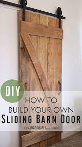 Diy Single Sliding Barn Door Sugar Maple Notes Making Barn Doors Diy Sliding Barn Door Barn Door