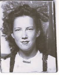 Photo booth picture of Hazel Dene (Cartwright) Milligan Sexton of Desha,  likely taken at the county fair in Batesville, 1943. Hazel Dean was a  cousin to my siblings. Photograph is from my