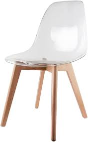 The Home Deco Factory Chaise Scandinave Transparente H 86 Cm Blanc Amazon Fr Cuisine Maison In 2020
