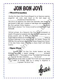 Star wars christmas album' is a record album produced in 1980 by rso . Jon Bon Jovi Esl Worksheet By Laianis