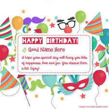 Creative Birthday Invitation Card Name Editor Birthday Card With Name Happy Birthday Invitation Card Happy Birthday Writing