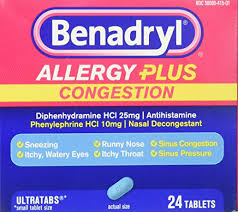 Benadryl Allergy Plus Congestion 24 Tab Buy Online In Pakistan At Desertcart
