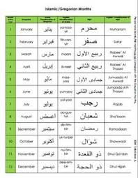 Pin By Belinda Rutendo Mangoro On Lecture Arabe Hijri Calendar Islamic Months Name Learning Arabic