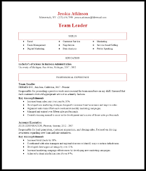 Team Leader Resume Sample Resumecompass