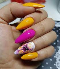 Gel nail designs that are cool enough to bring my sad, wintery hands back to life. Summer Nails Nails Verano Nail Colors Beach Color Nails Bright Nail Art Ideas Cute Nail Designs 2019 Bright Nail Art Flower Nails Nail Art Designs