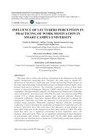 Accounting & professional services, consulting. Influence Of Lecturers Perception In Practicing Of Work Motivation In Smart Campus University