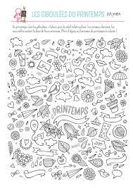 Coloriage Les Giboulees Du Printemps Coloriage Coloriage Printemps Pages Doodle
