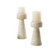 Travertine Candle Holders
