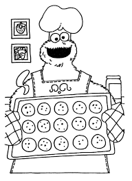 Cookie Monster Baking Coloring Pages Sesame Street Coloring Pages Monster Coloring Pages Monster Cookies