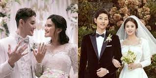 Audi yang mengenakan gaun pengantin putih dan anthony berbalut tuxedo dengan warna serupa tampak bak pangeran serta putri yang mengagumkan. Bak Pasangan Korea Potret Pernikahan Audi Marissa Dan Anthony Xie Dibilang Mirip Song Hye Kyo Song Joong Ki Kapanlagi Com