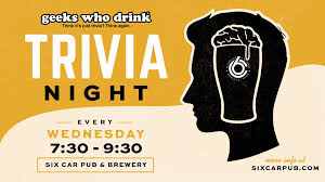 Modeled after pub quizzes in ireland and the u.k., geeks who drink is an authentic homegrown trivia quiz. Geeks Who Drink Six Car Pub Brewery Restaurant Amarillo Texas