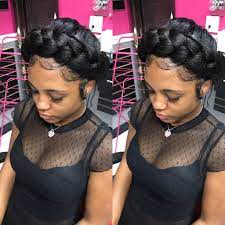 Crown Braid Halo Braids Feedin Braid Styledby Yalemichelle Hair Styles Bridesmaid Hair Stylish Hair