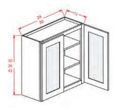 Replace your kitchen cabinet doors easily. W2430gd Wall Cabinet 24 X 30 Glass Doors Shaker White Discount Kitchen Direct