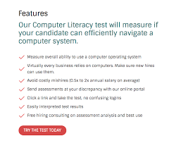 You can test your basic computing skills (or those of employees, interview candidates, family members, friends or pets) by doing any of the tests shown below (there's a guide to how they work here). Computer Literacy Skills Test For Candidates The Hire Talent