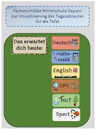 Facherschilder Mittelschule Bayern Stundenplan Tafel Unterrichtsmaterial Im Fach Fachubergreifendes In 2020 Mittelschule Stundenplan Unterrichtsmaterial