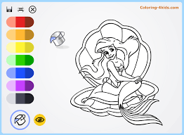 More than 5.000 printable coloring sheets. Mermaid Coloring Pages Online For Girls Coloring 4kids Com Ariel Coloring Pages Mermaid Coloring Pages Online Coloring Pages