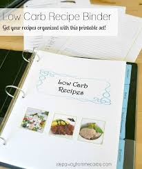 Low Carb Recipe Binder Get Your Recipes Organized With This Printable Set Recipe Binder Low Carb Recipes Zero Carb Foods