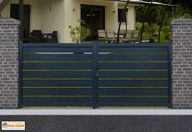 Portail En Aluminium Battant Avec Ouverture Manuelle Dimensions Au Choix Portail Aluminium Portail Aluminium Battant Portail Alu