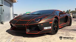 As is customary with wrapped vehicles, this supercar can be easily reverted back to its original arancio argos factory color. Lamborghini Aventador Black Matt Tron Wrap Wrapstyle