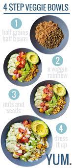 Rainbow Veggie Bowls With Jalapeno Ranch Pinch Of Yum Recipe Veggie Bowl Healthy Snacks Healthy