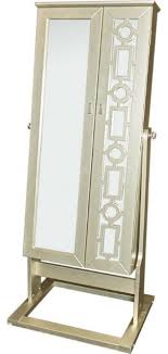 Find the perfect home furnishings at hayneedle, where you can buy online while you explore our room designs and curated looks for tips, ideas & inspiration to help you along the way. Powell Jennifer Wood Cheval Jewelry Armoire Mirror In Shimmer Gold Contemporary Jewelry Armoires By Buildcom Houzz