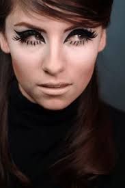 60's Eye makeup, nude lip Get the look: EYES: use TIGI Cosmetics High  Density Split Shadow in Fiesty, and Precision Black Eyeliner Pen. Top off  your lashes with a generous coating of