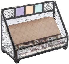 Buy desktop business card holder and get the best deals at the lowest prices on ebay! Buy Business Card Holder Office Decor For Women S Desk Organizer Colorful Stained Glass Decorative Vintage Purple Blue Peach Turquoise Gift For Boss Co Worker Secretary J Devlin Crd 106 Online In Vietnam B07fy1fy8y