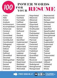 Power Words To Use For Your Resume Resumewriting Businesswriting Englishwords Adjectives Verbs Jobsee Essay Writing Skills English Writing Skills Words