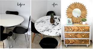 Smaller tables with interesting legs automatically add modern appeal while opening up the rest of the room to storage and decor. 55 Furniture Makeovers Turning Drab Furniture Modern Again