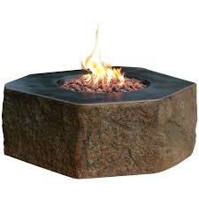 Elementi Elementi Columbia Outdoor Gas Firepit Table 42 In Natural Gas Fire Pit Patio Heater Concrete High Floor Clearance Firepits Outside Electronic Ignition Backyard Fireplace Cover Lava Rock Included In The Gas