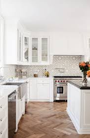 Black And White Spanish Tile Backsplash House Envy Tour This Remodelled Spanish Home From 1928 Lark Linen Kitchen Backsplash Designs Beautiful Kitchens Kitchen Inspirations