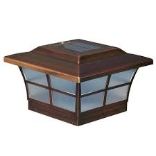 Classy Caps Slo86 6 X 6 Copper Plated Prestige Solar Post Cap Solar Post Caps Post Cap Fence Post Caps