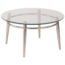 Avenue Six Brooklyn Round Glass Top Coffee Table Best Buy Canada