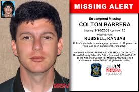 Colton Barrera Age Now 25 Missing 09 26 2008 Missing From Russell Ks Anyone Having Information Should Contact Russell Coun Word Find Colton Miss Kansas
