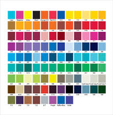 15 word pantone color chart templates free download free