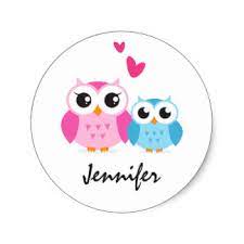 Gambar burung hantu lucu warna pink2. 3 8 Cm Lucu Kartun Burung Hantu Dengan Hati Personalized Nama Klasik Putaran Sticker Owl Owl Cartoonsowl Sticker Aliexpress