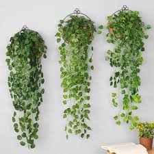 Cuelga plantas para aligerar ambientes. Plantas Artificiales De Vid Que Se Cuelgan Hierba De Hiedra Pp Decoracion Para Pared Accesorios De Bano Fondo Verde Plantas Artificiales Aliexpress
