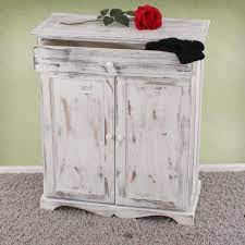 Toller weißer schrank in einer schlichten form. Kommode Schrank 78x66x33cm Shabby Look Vintage Weiss