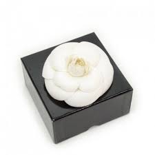Luxury Designer Chanel White Camellia Flower Brooch Pin White Camellia Camellia Flower Flower Brooch