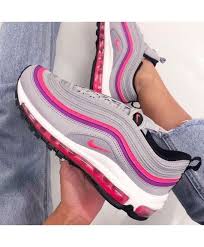 Nike Air Max 97 Wolf Grey Purple Pink White Cute Shoes Casual Shoes Sneakers Fashion