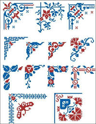 Pierre auguste renoir cross stitch pattern by cross stitch collectibles finished sizes (approximate) 14 count: Border Motifs 010 Corners Floral Cross Stitch Border Pattern Cross Stitch Designs Cross Stitch Boarders