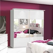 Pink and white gloss bedroom furniture. Lucia White Gloss Tall Sliding Door Wardrobe