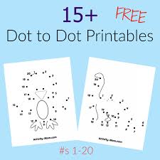 Seashell connect the dots printable: The Activity Mom Dot To Dot Worksheets Numbers 1 To 20 Free Printable The Activity Mom