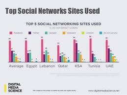 Top 5 Social Networking Sites Used In Egypt Lebanon Qatar Ksa Tunisia And Ua Digital Marketing Infographics Social Media Landscape Social Networking Sites