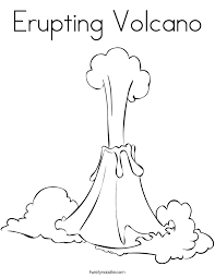 Volcano Coloring Page Cartoon Coloring Pages Diseno Pizzeria Disenos De Unas