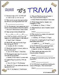 70 S Trivia 70s Party Theme 70s Party Trivia
